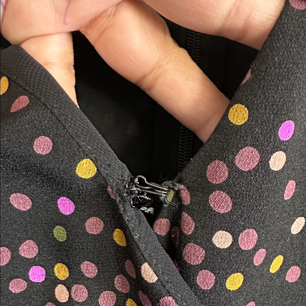 KATE SPADE NEW YORK Disco Dots Cropped Jumpsuit Womens 10 V‎ Neck Retro - Picture 9 of 16